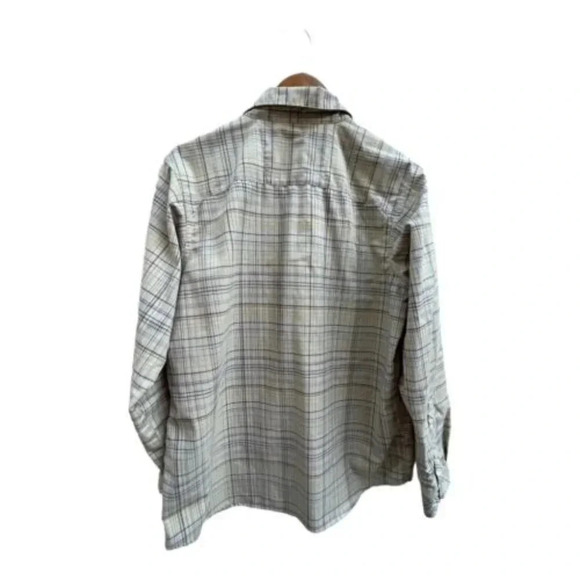 Columbia Omni Wick Mens Size Medium Button Front Long Sleeve Shirt Plaid Tan​​ - Picture 6 of 6